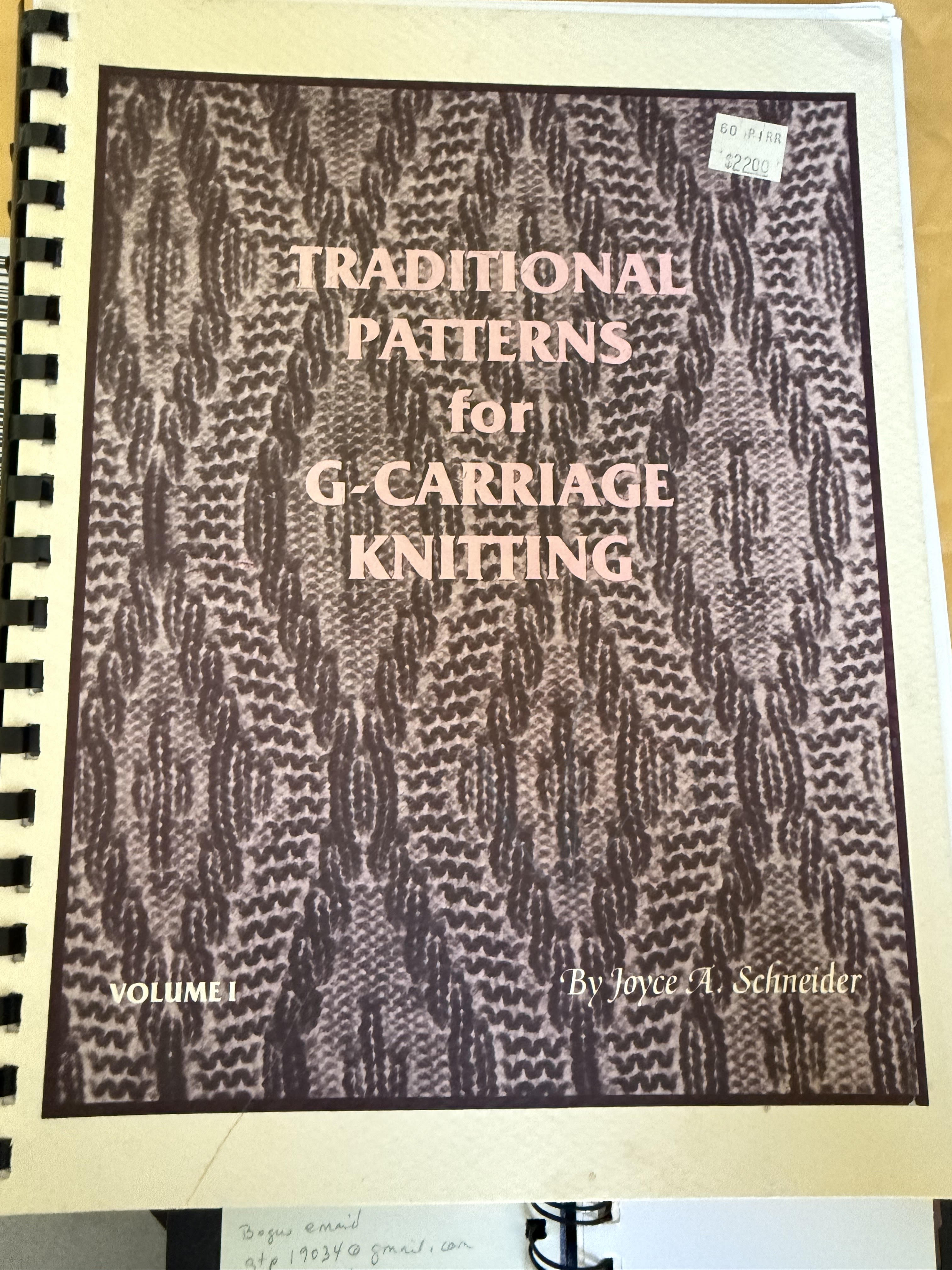 Traditional Patterns for G-Carriage Knitting